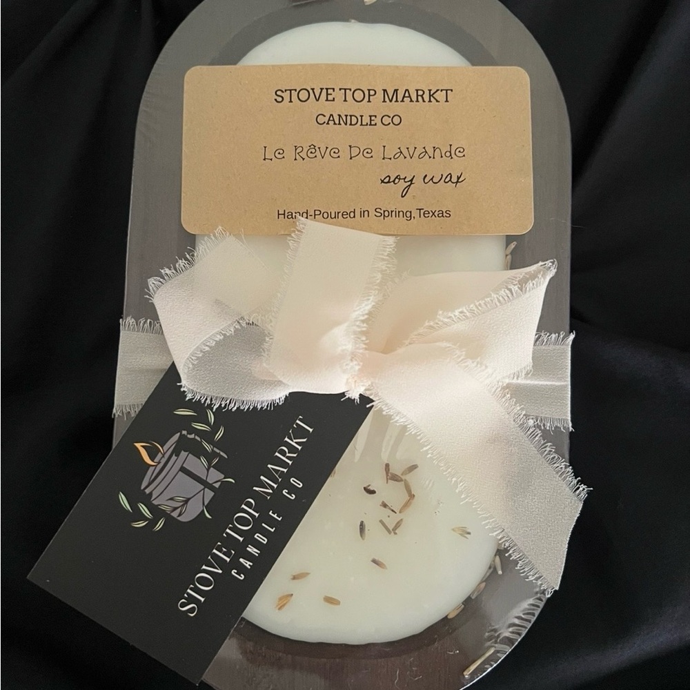 Handmade Lavender Soy Wax Candle - White